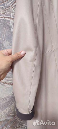 Куртка кожаная женская удлинённая