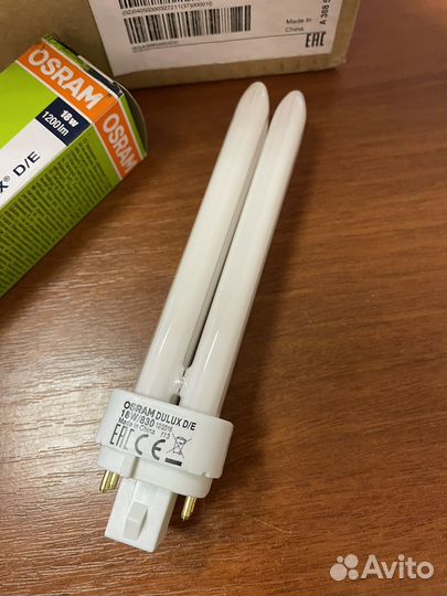 Лампа люминесцентная osram dulux D/E 18Вт/830 G24q