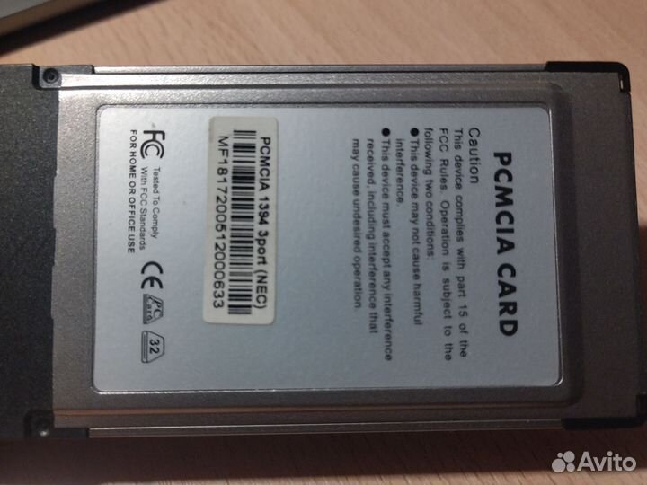 Карта pcmcia на три порта ieee 1394