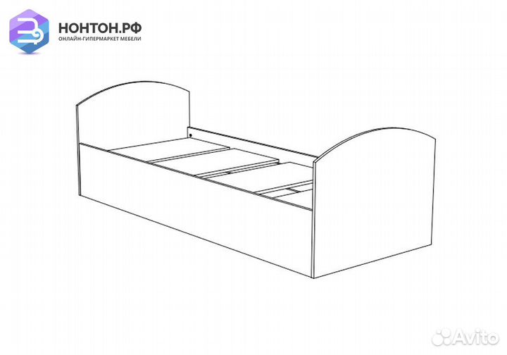 Кровать Юниор-2 оранжевый металлик / дуб беленый
