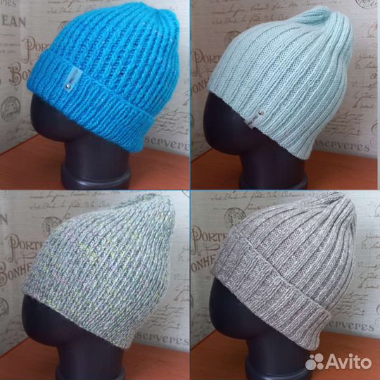 Шапка вязаная ручная работа