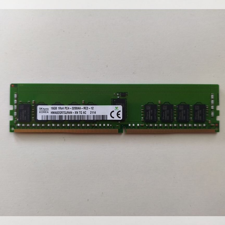 [PC4-3200] 16 Gb 3200 Mhz 1rx4 Rdimm Sk Hynix, Склад 8 Шт Pc4-3200