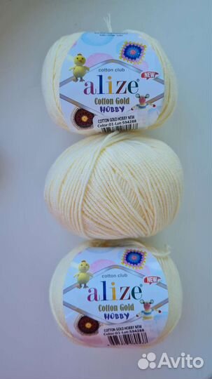 Пряжа alize cotton gold hobby