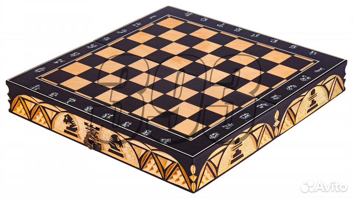 Шахматы Ладья №2 (малые, резные фигуры) (50932)