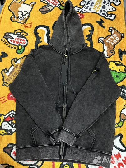 Zip худи Stone Island fleece frost colour Black