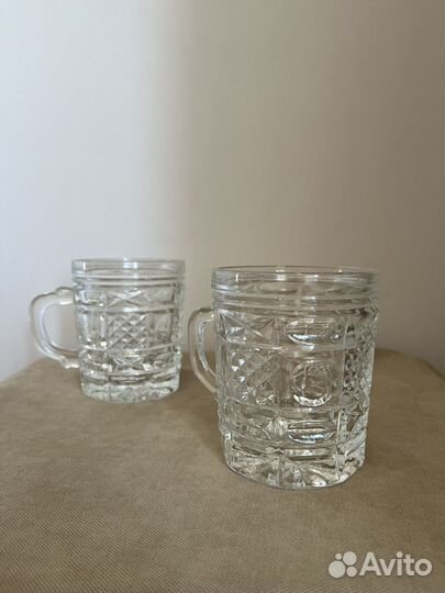 Хрустальные кружки СССР 2 шт