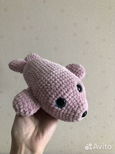 Вязаная игрушка тюлень