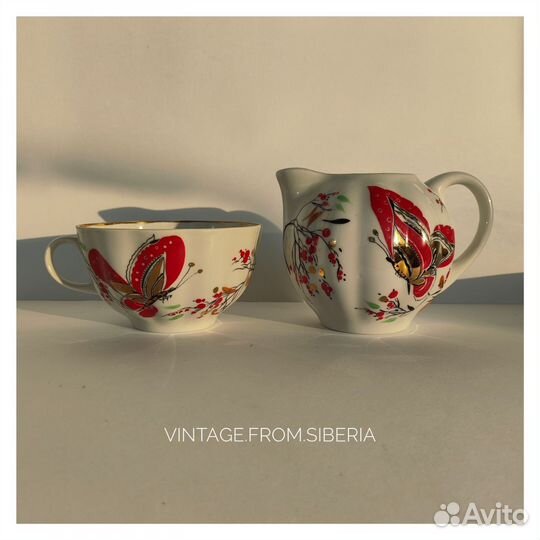 Чайное трио и молочник 