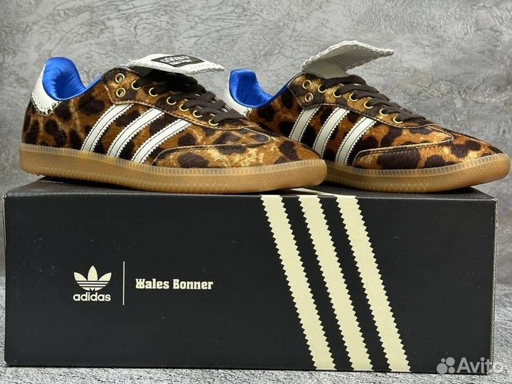 Кроссовки Adidas Samba Wales Bonner Pony Leopard