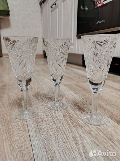 Рюмки хрусталь 3 шт