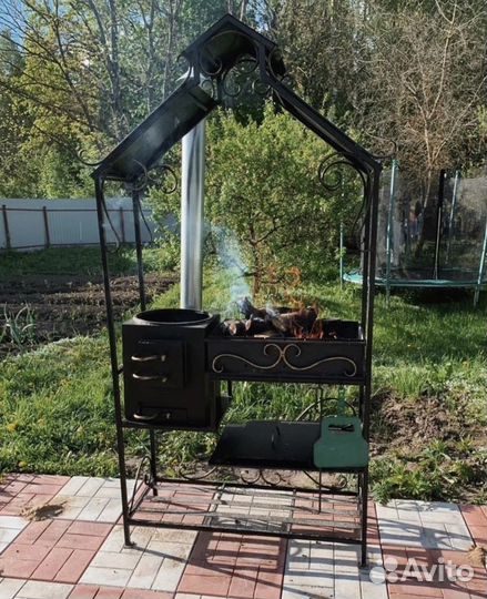 Мангал с крышей