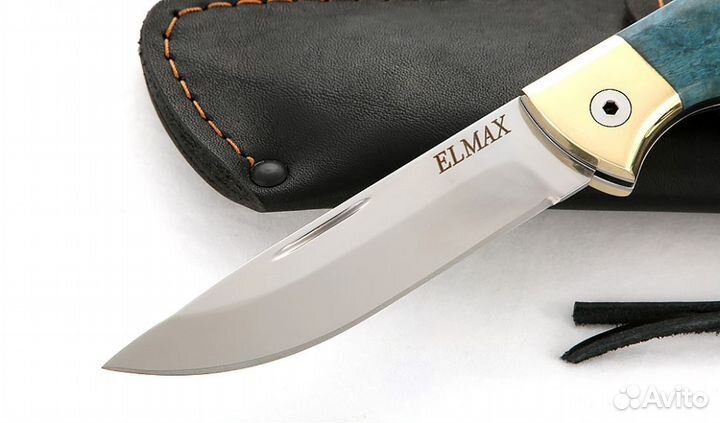 Складной нож Лиса, сталь Elmax, рукоять накладки к