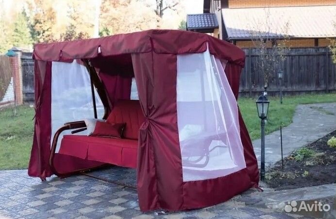 Тент-шатер с сеткой для качелей 197х120х170см борд