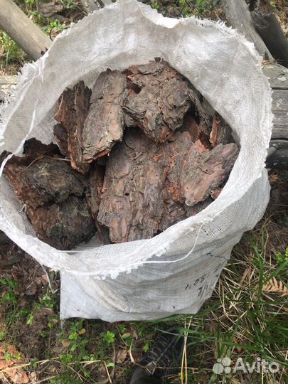 Кора сосны крупная мульча