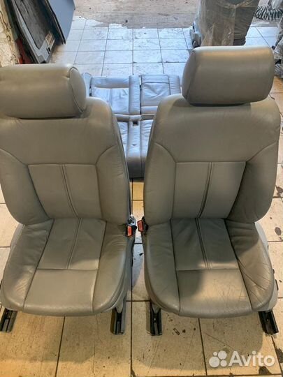 Салон серая кожа на BMW 5 E39 электро в сборе