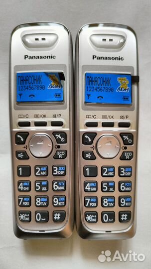 Телефон Panasonic KX-TG2512RU, две трубки