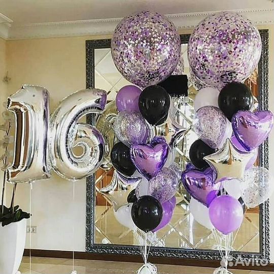 Наборы гелиевых шариков с сердечком