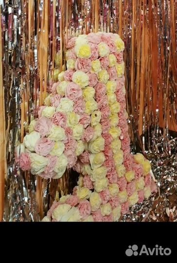 Цифра на годик девочке, гирлянда happy birthday