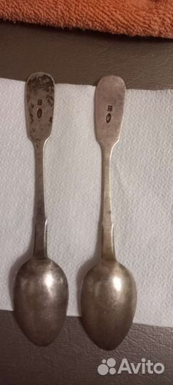 Две чайные ложки Царские Серебро