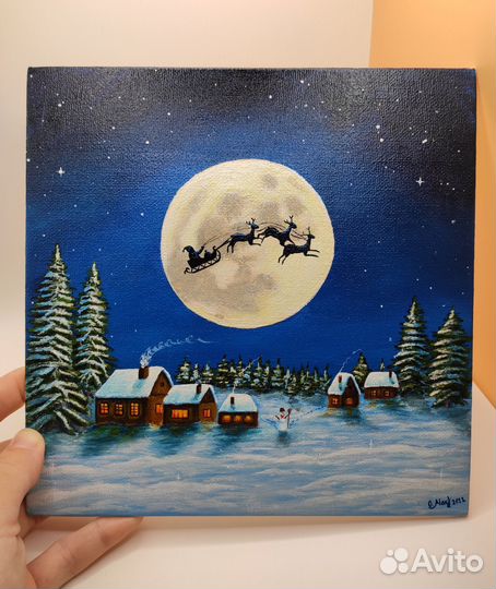 Картина акрилом на холсте 