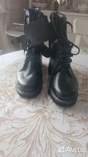 Берцы женские натуральная кожа