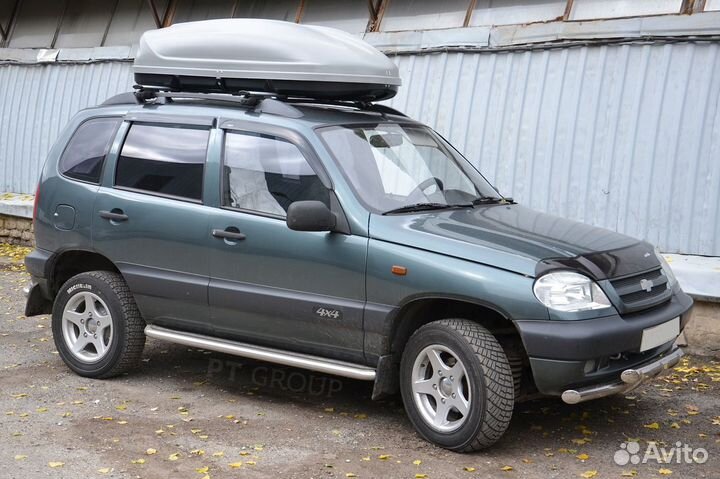 Автобокс багажник на крышу Chevrolet niva (Шевроле