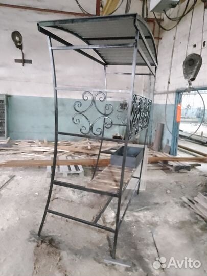 Мангальная зона под крышей