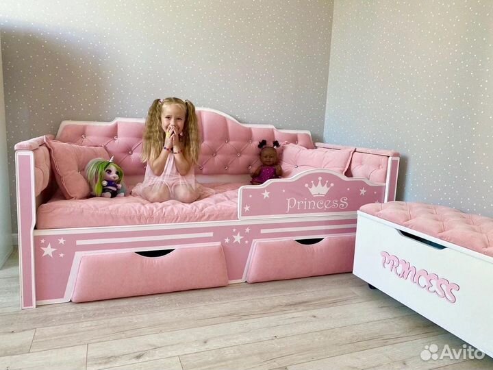 Детская кровать фея с каретной стяжкой