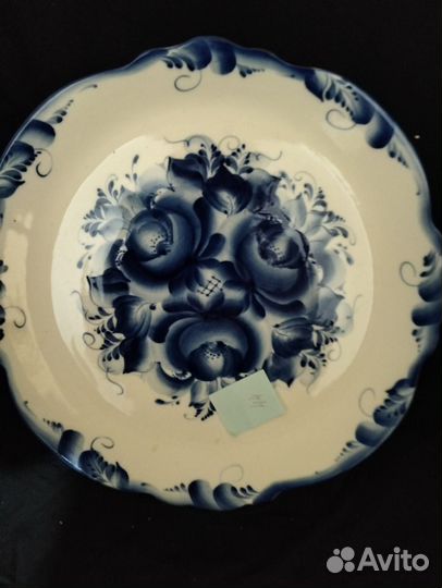 Блюда большое, гжель