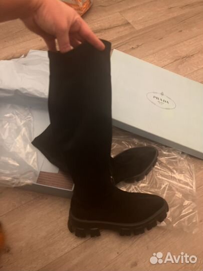 Сапоги замша осень