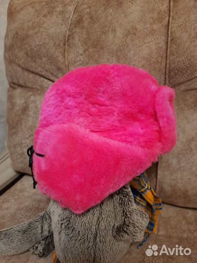Шапка ушанка зимняя 58 размер с кокардой