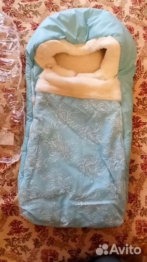 Конверт для выписки мальчика зимой