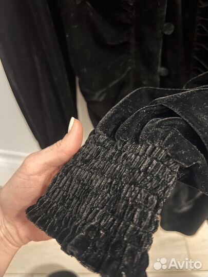 Бархатное платье zara