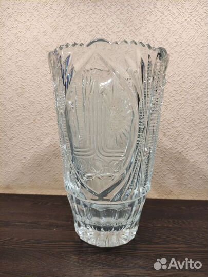 Хрустальная ваза Олимпиада 1980