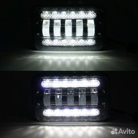 Фара LED с дхо ближний свет 12/24V