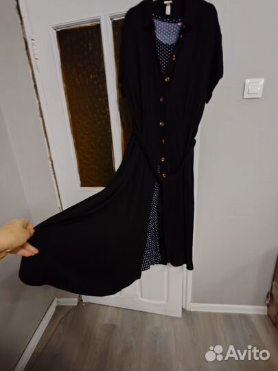Платье длинное чёрное вискоза нм 50 р