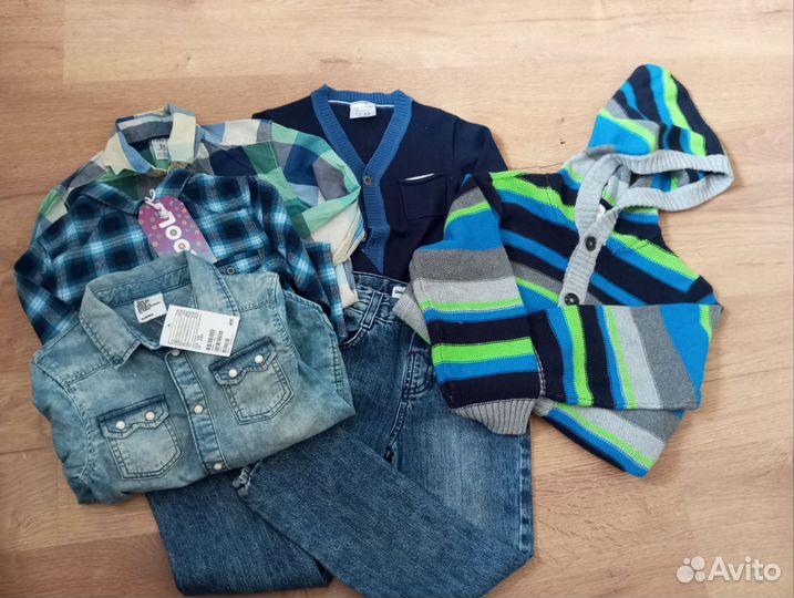 Пакет вещей для мальчика, новые 104-110