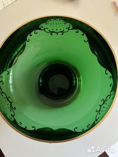 Фруктовница ваза богемия