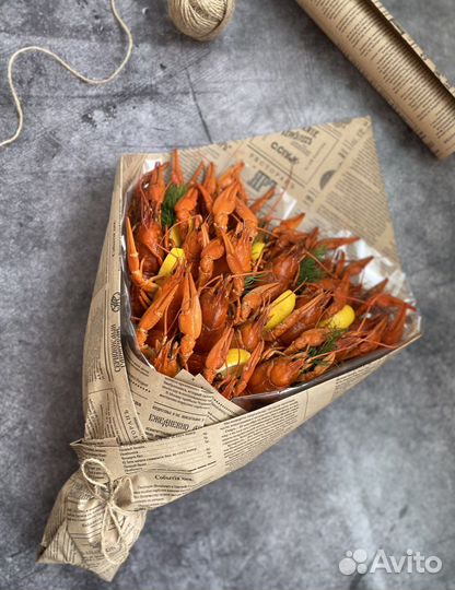 Раковые букеты, букеты с крабом