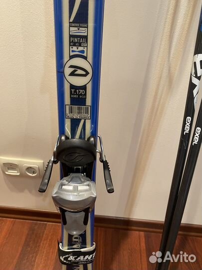 Горные лыжи dynastar ботинки Rossignol, палки