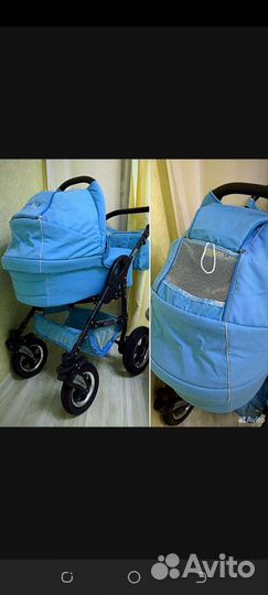 Коляска 3 в 1 в хорошем состоянии после химчистки