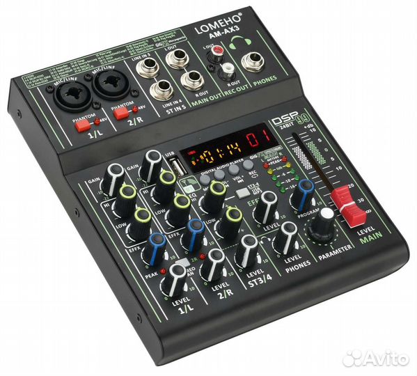 Микшерный пульт Lomeho AM-AX3 99DSP Микшер BT USB