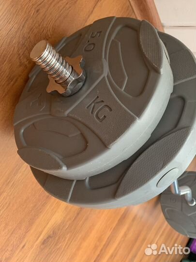 Гриф стальной изогнутый 30x1200мм Torneo+ Блины