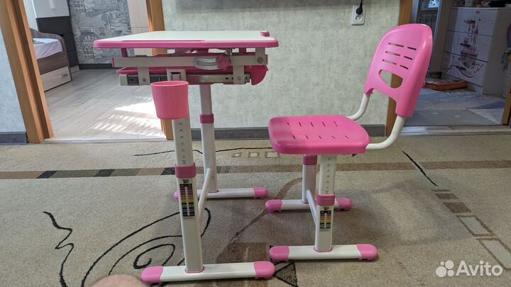 Детская растущая парта со стулом бу