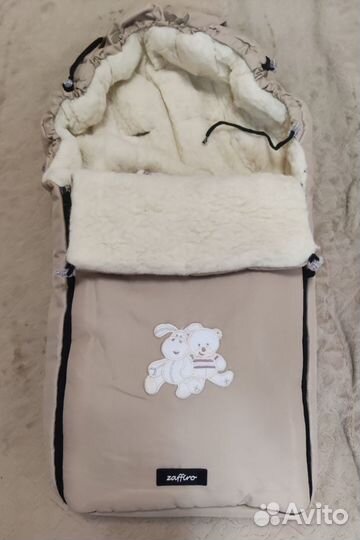 Конверт Womar Zaffiro на овчине светло-бежевый