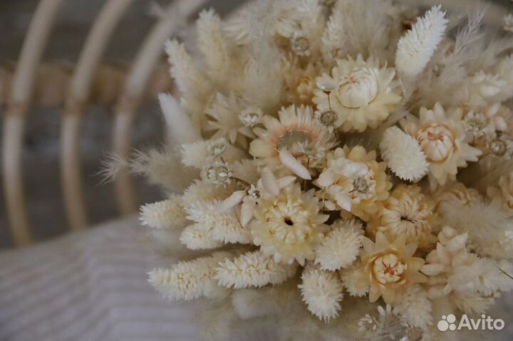 Свадебный букет из сухоцветов