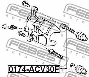 Втулка направляющая суппорта toyota camry 01-06 пе