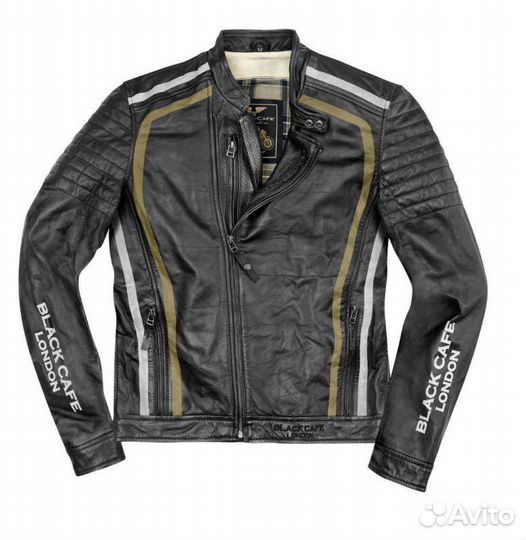 Мотокуртка кожаная Black-Cafe London Seoul