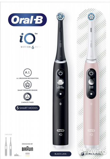 Зубная щетка Oral-B iO Series 6 Duo Black/Pink