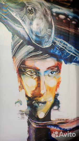 Авторская картина на ткани в интерьер